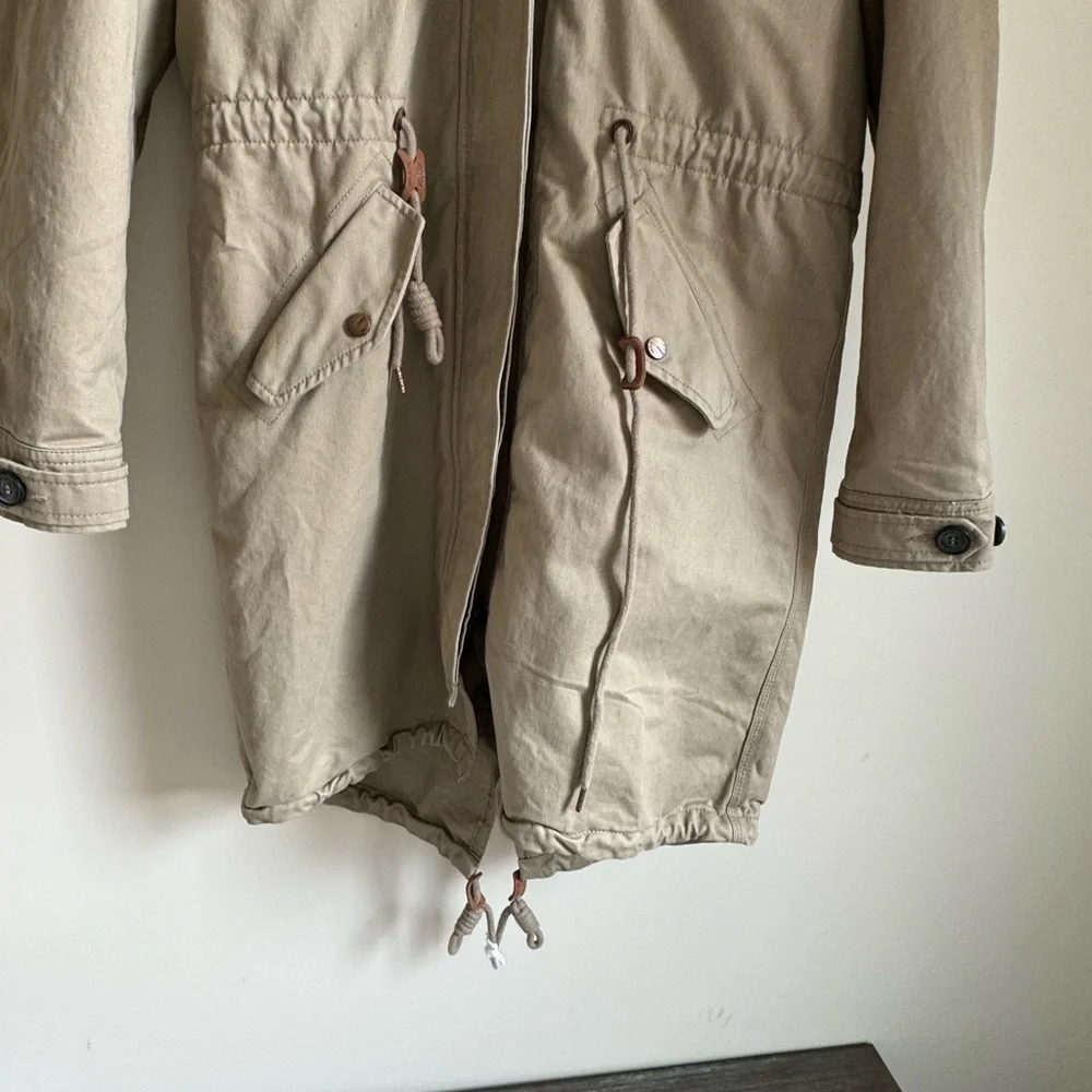 NWT Only Olive Hooded Parka Jacket, removable lining, Women's Size S - Picture 4 of 12